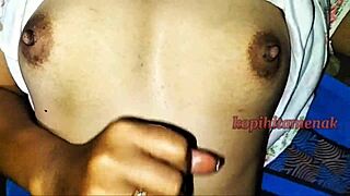 hey, check out this viral indo bokep where guy cums on niece's small tits 😏 homemade handjob fun