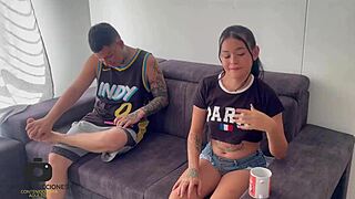Helping a Colombian teen get her bike fixed for hardcore sex