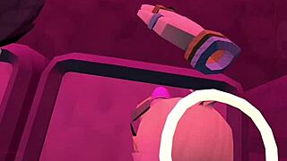 Femboy fun in the rec room with a hot shemale