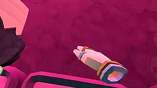 Femboy fun in the rec room with a hot shemale