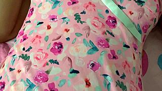 Natural tits bounce while she masturbates on camera