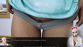 Blonde secretary in stockings plays rough games at work. Her skirt rides up outdoors.