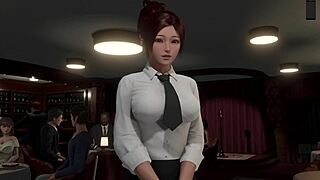 Japanese game turns into a hot and steamy milf experience with big nipples and natural tits