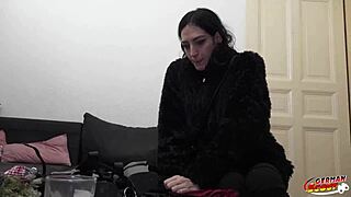 Skinny German goth gets rough sex in porn audition