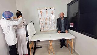 i felt wild watching my wife blindfolded and cum covered at the gynecologist