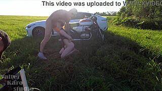 I watch Hot Pearl take that monster cock in her ass from the biker, it's so rough and hot!