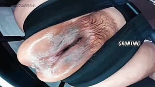 Wolf mama seeks slaves to swallow big hairy pussy