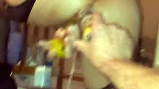 Velvet Rain 23 masterbates with huge toys, gets fucked, and squirts intensely