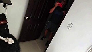 My step-aunt sneaks away from husband to fuck me and take all my milk. Hope he doesn’t know!