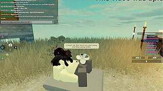 In Roblox, a wet anal whore gets doggystyle deepthroat action