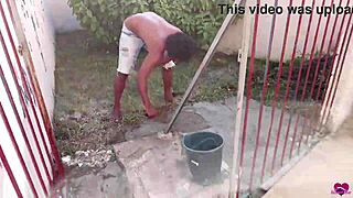 Paying the handyman with my ass and squirt