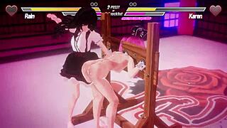 Hey, check out this wild lesbian battle with anal fingering!