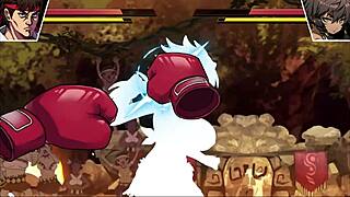 Female fist enthusiast performs intense blowjob on big tits and ass