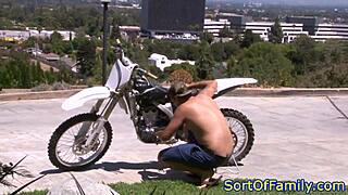 busty stepmilf rides cock hard before intense blowjob