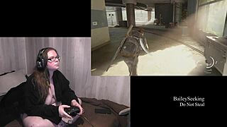 naked last of us 2 play thru, part 7, umm... my big ass jiggles too much!