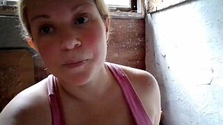 Blonde Girl Masturbates During Webcam Video Call With Her Lover.