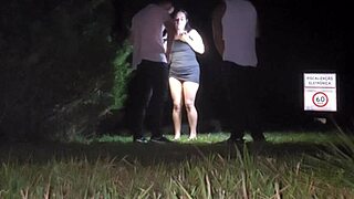 met two fans at the club, got wet, let them take me on the street