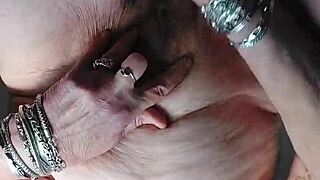 Granny Oma Uses Dildo And Cucumber On Her Hairy Pussy