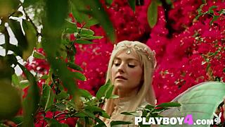 Wow, petite Eva Elfie just stunned me with her sexy costume and body outdoors!