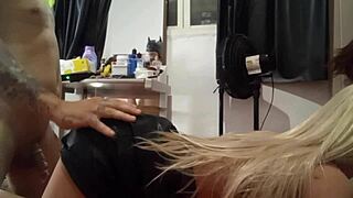 Stepdaughter Caught Masturbating Outdoors. Punished With Sex Toy Assfucking.