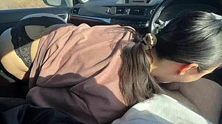 Fucked a Friend with a Boyfriend in Public Car