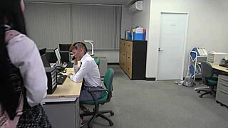 Japanese mistress Mero has long hair and enjoys facesitting while at work
