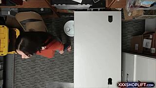 Cute Brunette Shoplifter Caught and Punished with Fuck