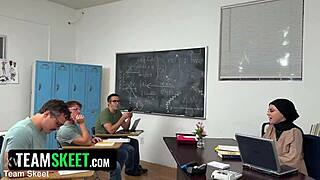 today's class task: team up for teacher dick sucking