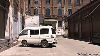 Blonde in Bondage Rocking Latex in Public, Damn! 😍