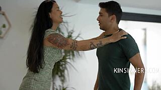 Damn, Junior, you're a natural at this, stepmom said while we got erotic in cinema!