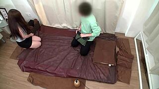 Massive-breasted Asian Nagomi, 21, rides hard in homemade clip after 4 months