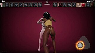 anya and amahle go at it naked in 3d wrestling fight