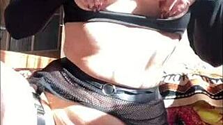 Beauty Shows Off Perfect Ass With Two Cocks!