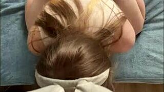 Cute teen Olivia Bay plays Easter bunny with a soaked pussy