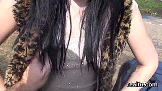 striking czech girl got seduced in shopping centre, uh, pounded hard in pov!