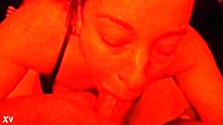 superhead performs deep throat blowjob