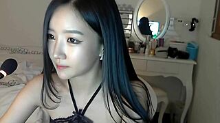 Park Nima in school uniform strips for HD blowjob in lingerie