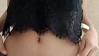 College girl caught masturbating hard in steamy shower scene