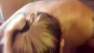 Goddess puta petera deepthroats monster cock with sloppy licks and swallows