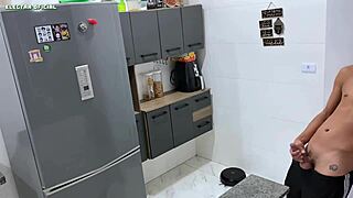 Hired Maid Teases With Short Skirt, Provoking With Her Delicious Ass