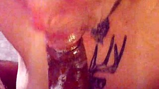 Goddess puta petera deepthroats monster cock with sloppy licks and swallows