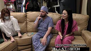 Blaire Celeste SUCKS DICK Backstage and Gets Her Pussy Blasted With Cum