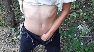 i love watching my three girlfriends masturbate outdoors in swimsuits and jeans