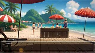 Bluring The Walls Romance Hentai Game Ep 6 Wet Dreams With Horny Crowd On The Beach