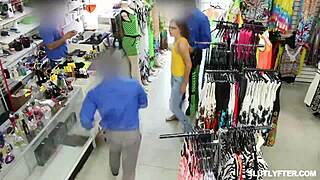 Shoplifter Amber Summer Stripped by Officer Rusty Nails After Theft