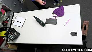 Shoplifter Amber Summer Stripped by Officer Rusty Nails After Theft