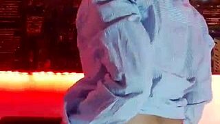 A hot girl named xxx masturbates in front of a bluee camera