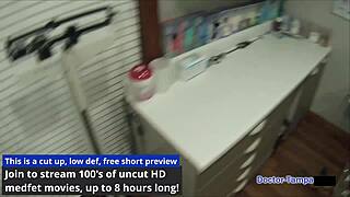 Dr Tampa locks up Naomi Alice in wild latex glove action POV!