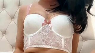 teen american exchange student solo masturbating and squirting in pov, so horny