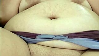 Uh, big pussy playin’ with a huge toy, ya know?